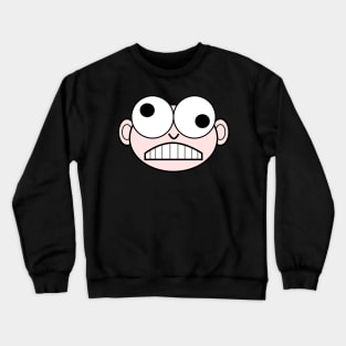 Funny and Hilarious Face with Goofy Doodle Eyes Crewneck Sweatshirt